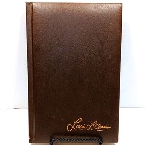 Faux Leather Back Louis L'Amour SACKETT    W/Gold Autograph on Front 1981